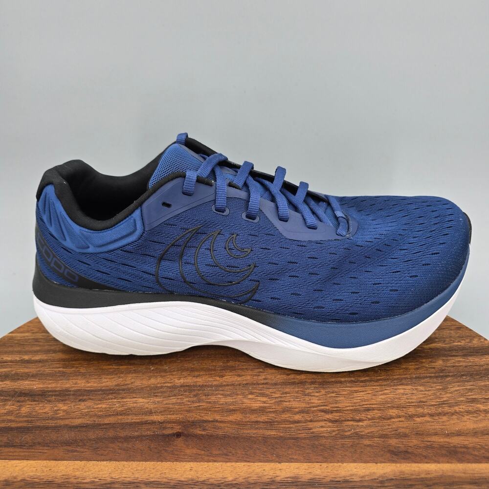 Topo Athletic Atmos Shoes Mens 10 Wide Navy Blue Lace Up Athletic Sneakers